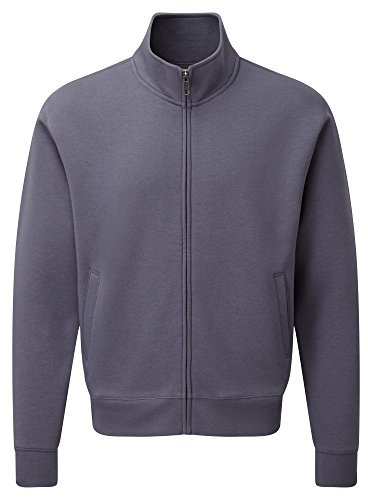Russell Mens Authentic Full Zip Sweatshirt Jacket (XS) (Convoy Grey)