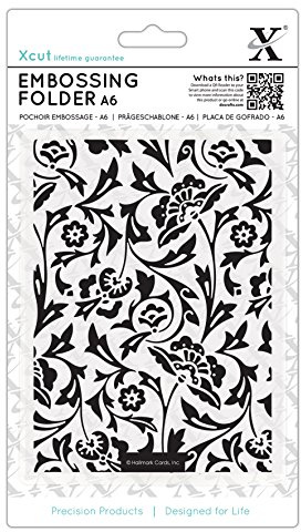 Xcut A6 Embossing Folder Baroque Florals, DIY Arts & Craft Accessories, Card Making Supplies Embossing Decoration, Scoring Supplies & Crafting Tool Accessories, Scrapbooking, Embossing Ink Pads