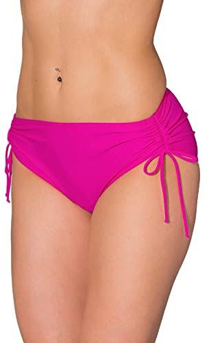 Aquarti Bas de Maillot de Bain Femme avec Liens – Bas Maillot Femme Ajustable, Séchage Rapide, Rose, 42