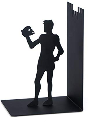 Balvi - Hamlet Schwarze Buchstützte aus Metall. Originelles Design