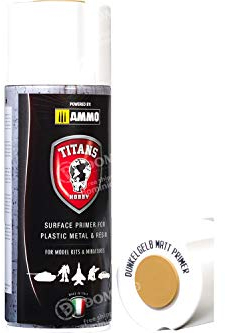 Ammo of Mig Jimenez Farben Primer Oberflächen Grundierung Spraydose 400ml (100ml=€3,75) (Wüstengelb Matte Grundierung)