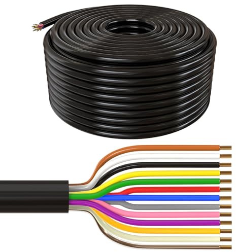 Lumonic 50m FLRYY Fahrzeugleitung 13x1,5mm² schwarz | 13-adrig | Anhängerkabel | mehradriges KFZ-Kabel | Öl- und Kraftstoffbeständig, flammwidrig | Niedervolt