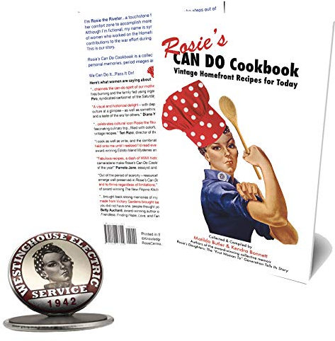 Rosie The Riveter Kühlschrankmagnet und Kochbroschüre, 2-teiliges Geschenkset