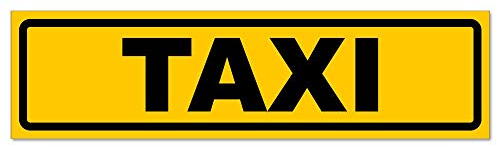 Kiwistar - Autoaufkleber - Taxi invertiert - Hinweis Aufkleber Sticker für Auto, Kfz, Fahrrad, PKW, LKW
