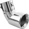 Auspuffblende Gebogen Endrohr Edelstahl Auto Endrohrblenden Auspuffendrohr Auspuffrohr Tuning Universell Schalldampf Blende Sport Rund Chrom Auspuffspitzen 71 mm