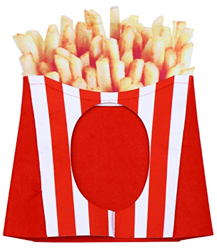 Tomaibaby 1stk Chip-Party-Hut Neuheit Hut Pommes-Frites-Kappe Pommes-Frites-kostüm Burger-Ornament Pommes Frites Kostüm Filzhut Erwachsene Verrückte Hüte Hot Dog Hut Requisiten Vlies Cosplay