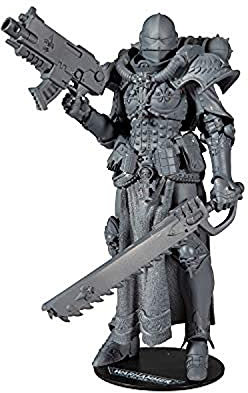 McFarlane Toys, Warhammer 40000 Adepta Sororitas Battle Sister Action Figure With 22 Moving Parts, Unpainted Collectible Warhammer Figure With Collectors Stand Base, Customise Your Figure – Ages 12+