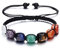 JSDDE 7 Chakra Armband Heilsteine Perlenarmband Natürliche Edelstein Armband einstellbar geflochten Armband Energietherapie Armband Glücksarmband Talisman Glückbringer Geschenk