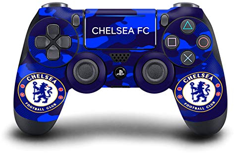 Head Case Designs Offizielle Zugelassen Chelsea Football Club Camouflage Gemischt Logo Vinyl Haut Gaming Aufkleber Abziehbild Abdeckung kompatibel mit Sony Playstation 4 PS4 DualShock 4 Controller