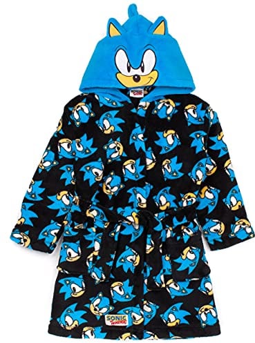 Sonic The Igeles Dressing Gown Kinder Jungen Charakter Bad-Robe 11-12 Jahre