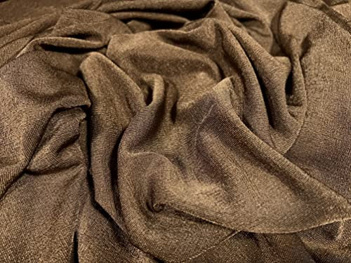 Slinky Spandex Bodycon Stretch-Jersey-Stoff, Meterware, einfarbig, Braun