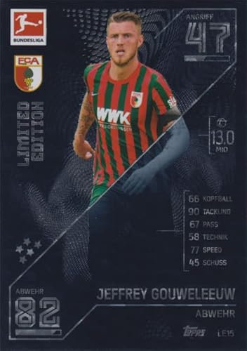 Match Attax Fußball Bundesliga 2021/2022 - Limited Edition Karten LE Einzelauswahl (LE15 - Jeffrey Gouweleeuw)