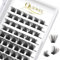 QUEWEL Cluster-Lashes 72 Pcs Individual-Eyelashes Thin Stem C/D Curl 8-16mm Length DIY Eyelash Extension False Lashes Natural&Mega Styles Soft for Personal Makeup Use at Home (Mega-D-MIX8-16)