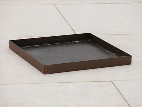 Casaflora Untersetzer/Dekoschale Bassin aus Cortenstahl, rostfarben - jetzt reduziert 50x50x3,5
