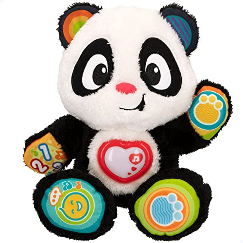 Winfun 46880 - Peluche Oso panda interactivo aprende conmigo / Con luces y sonidos para cantar y aprender números y palabras en español / Juguetes para niños
