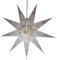 YEPSIO Paper Star 9 Spitzen Laterne Lampenschirm Papierstern Lampenschirme Groß 60 cm Stern Hängende Dekorationen für Weihnachten Hochzeit Heimdekoration Geburtstag Party Weiß Grau 9 001