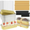 400pcs Mini Loaf Pans with Lids Spoons and Stickers 200ml Heat Resistant Aluminum Mini Loaf Tins Reusable Foil Bread Container Cake Baking Tins Mini Cake Pans Cupcake Cases for Home Kitchen (Gold)