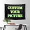 VICVIK Personalisierter Wandteppich Foto und Text Personalisierter Wandbehang für Geburtstag, Personalisierter Wandteppich Hintergrund für Schlafzimmer,Wohnzimmer,Wohndekoration
