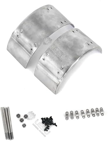 wheelfun LESU Metall Schmutzfänger 1 Paar für 1/14 DIY RC LKW Tamiyay Traktor Kipplaster Anhänger Modell