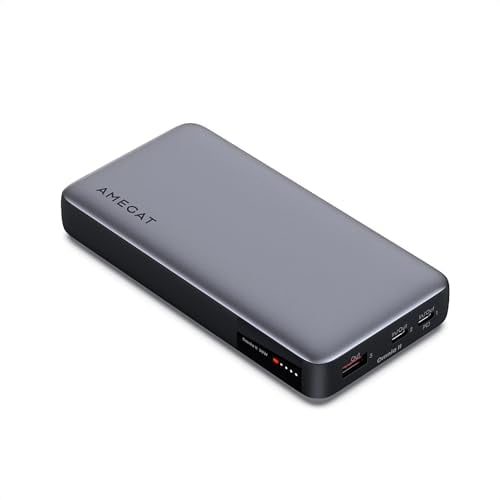 AMEGAT Powerbank 20000mAh, PD 30W Fast Charging Power Bank USB C, PPS Externe Handyakkus Schnellladefunktion für iPhone, Galaxy, MacBook, iPad