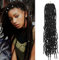 Aomig 18 Inch Crochet Braids Meches, Noir Passion Twist Hair Water Wave Bohème Crochet Tresses Cheveux pour Papillon Locs Crochet Cheveux Long Synthétique Extensions, Butterfly Faux Locs Crochet Hair
