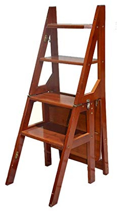 AAMNA Escabeau Pliant en Bois, échelle Portable, Tabouret Multifonctionnel, escabeau/Chaise d'escalier pour bibliothèque à Domicile, Max 150kg