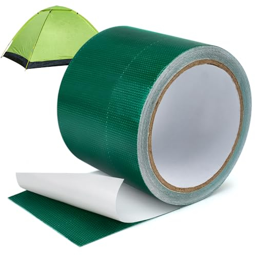 CAREDGO Reparaturklebeband Selbstklebend 8cm*5m Planen Reparaturband PVC Planenband Grün Reparatur Spezialband Abdichtband Wasserdicht Klebeband Duct Tape für Gewebeplanen Pool Zelt Plane Dachrinne