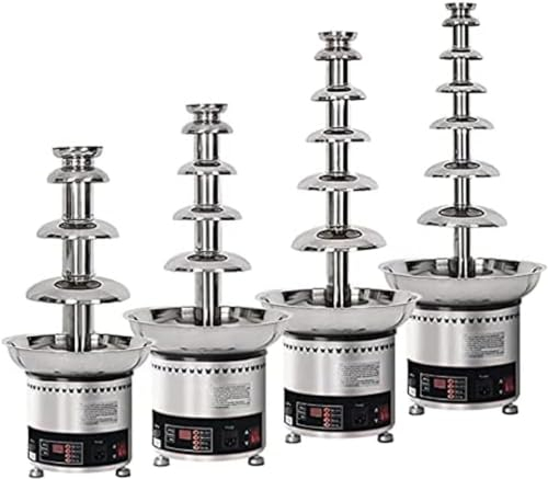 Stainless Steel Chocolate Fountain Fountain - Party Wedding Must-Have! 30-150℃ Adjustable Temperature For Melting Sauce, Chocolate Waterfall Machine(7 Tiers)