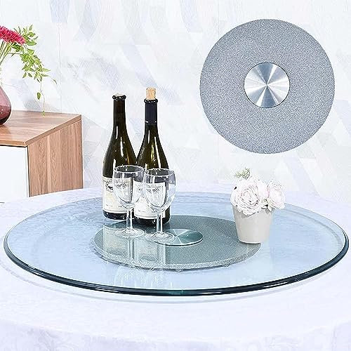 Plato Giratorio para Mesa Comedor Bandeja Giratoria Redonda Lazy Susan De Vidrio Templado De 50 A 110 Cm Que Gira 360°, 10 Mm De Grosor, Giro Silencioso Y Suave, 50 Cm ~ 120 Cm, Excelente Regalo For C