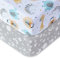 Protège-Matelas, Jeu de 2, avec Motifs d'animaux et de Nuit étoilée,avec Bande élastique, Drap Housse 60x120 lit Bebe, certifié Oeko-TEX Standard 100