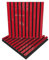 Panel acústico difuso de absorción de sonido de listones | 50 x 50 x 5 cm | Absorción - Difusión - Reflexión - Insonorización - Aislamiento | Placas de color: (x2 polos, plástico rojo brillante)