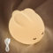 Jinlaili Kaninchen Nachttischlampe, Silikon Nachtlicht Kinder, Stilllicht, Baby Nachtlicht, Touch LED Lampe für Kinderzimmer Mädchen Junge, Dimmbar, Zeitschaltuhr, USB-Aufladung, 3000K Warmenlicht