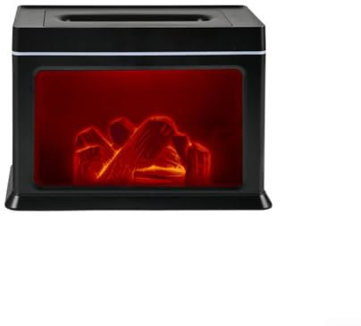 Aroma-Diffusor, 3D-Holzkohle-Luftbefeuchter, entworfen, um die Atmosphäre zu verbessern und gleichzeitig beruhigende Aromatherapie-Vorteile für zu Hause zu bieten (schwarz)