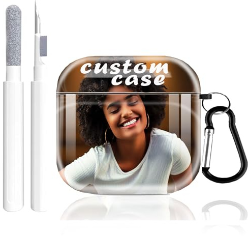 Personalisierbare AirPods-Hülle mit Foto - Personalisieren Sie sie mit Ihrem eigenen Foto und Text, langlebige Schutzhülle, kompatibel mit AirPods Pro 1. und 2. Generation, ideales einzigartiges