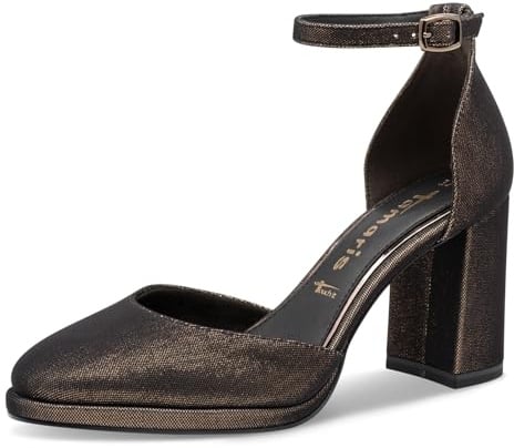 Tamaris Damen Pumps Vegan metallic 39