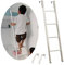 Hochbett Leiter Etagenbett für Kinder Und Erwachsene, Nur Leiter, 116/130/140/150/160/170/180/185 Cm Etagenbettleitern für Wohnheim, Loft, Zuhause, Wohnmobil, Kurze Trittleiter aus Metall mit 2 Haken(