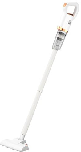 Gsycle Akku-Staubsauger, 2-in-1, leiser, wiederaufladbarer Handstaubsauger, elektrischer Besen-Staubfänger mit Bodenbürste für Hartholzböden, Teppiche, Tierhaare