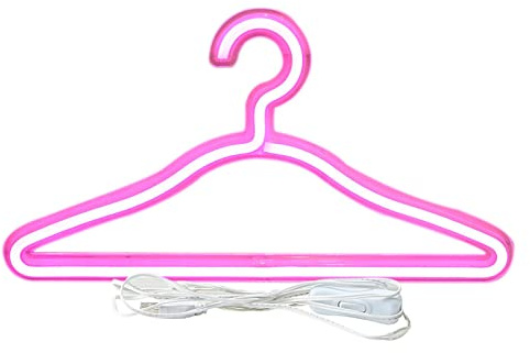 LED -Kleiderbügel - Neon -Leuchten -Bekleidungshalter mit USB -Kraft, dekorativer Kleiderbügel für Garderobe | Beleuchtetes Rack für Hemden und Schals, einzigartige Neon -Zimmer -, LED -Hanger -S
