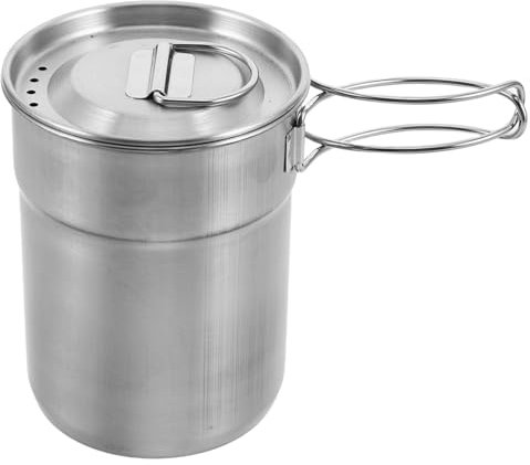 Kisangel 2pièces Lot De Gobelets Pliables Acier Inoxydable Pour Camping Et Randonnée Avec Poignées Et Design Empilable