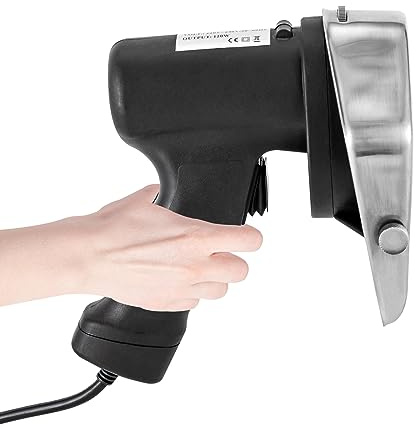 HOMEONENIC Elektromesser Gyrosmesser Doner Messer 120W Elektrisch Kebab Cutter Profi Schneidemesser Edelstahl Kebabmesser enthält 1-Klingendurchmesser 4.7in Schnittstärke von 0-10mm 16.2x18.2 cm