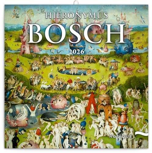 NOTIQUE Wandkalender 2026 Broschürenkalender 30 x 30 cm - Hieronymus Bosch