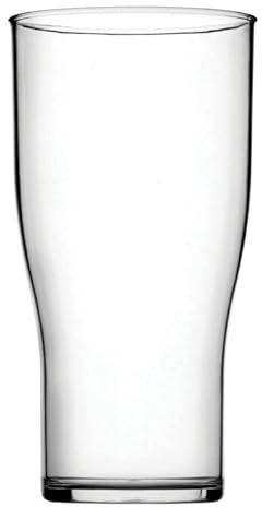 Utopia Plastic CE Marked Tulip Pint Glass 20oz / 570ml - Case of 48 - CE Marked Plastic Beer Glasses