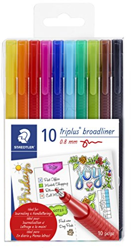 Staedtler Triplus Broadliner Pens 10/Pkg-