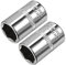 Sourcingmap 2 Pcs 1/4-Inch Drive 11mm 6-Point Shallow Socket, Metric, Cr-V