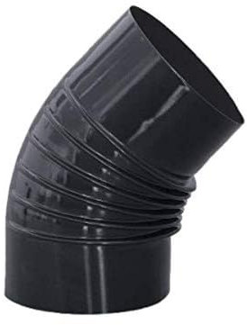S&M 485152 Bogen 45° schwarz glasiert 900°C-Ø150mm für Ofenrohre und Kamin