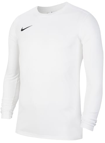 Nike Kinder Long Sleeved T-Shirt Y NK Dry Park VII JSY LS, White/Black, S, BV6740, 8-10 Jahre