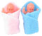 Melody Jane Dolls House 2 Swaddled Babies Miniature 1:12 Scale People Baby in Blanket
