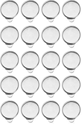 Healifty 20 stücke ohrring ohrclip cabochon einstellungen Edelstahl DIY ohrclips schmuck Machen Handwerk erkenntnisse zubehör