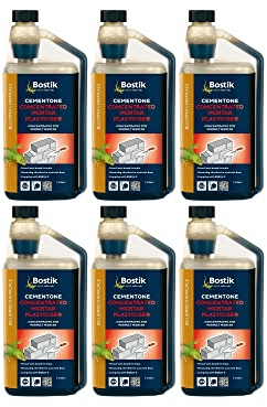 6 x BOSTIK Cementone 1 Litre Concentrated Mortar Plasticiser Optimix