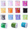 Aweisile Pailletten Bänder 15 Rollen 5m Pailettenband zum Aufnähen Paillettenband Bunte Paillettenband Paillettenborde Borte für DIY Handwerk Tanzbekleidungen Armband Dekorationen